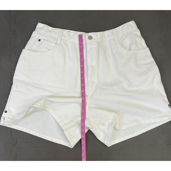VTG Gitano Shorts Womens Denim Mom 16 White Jean High Waist 90s 80s Y2K Charity - Picture 2 of 10